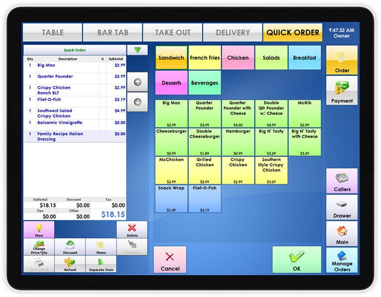 Restaurant deals pos software